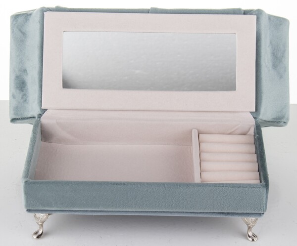 szkatułka / puzderko Florencja Serce Blue, wym. 15x25x10cm