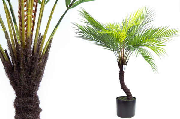 Kirabo, sztuczna palma w osłonce / donicy z tworzywa sztucznego, wys.74cm 