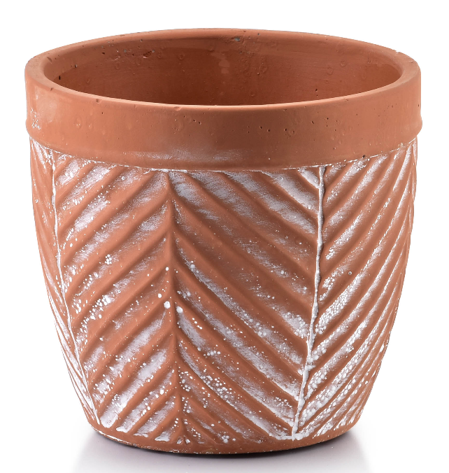 Brick, gliniana donica / osłonka, duża wym.24x22cm