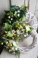 biały wianek wielkanocny, Greenes, śr.34cm 