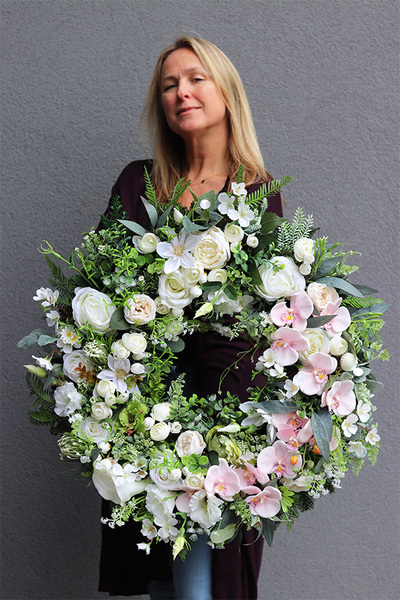 duży wieniec nagrobny z orchideą, Ydeal 3