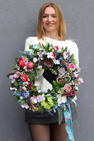 Rabatkowo, kolorowy wianek dekoracyjny