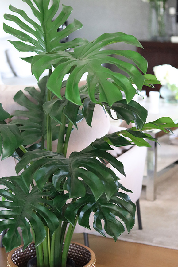 Monstera Golden Knot, sztuczne drzewo w doniczce