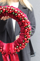 Bordo Welwet, elegancki wianek świąteczny, śr.41cm