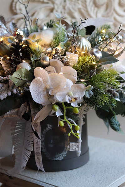 Glamour Winter, flowerbox świąteczny LED