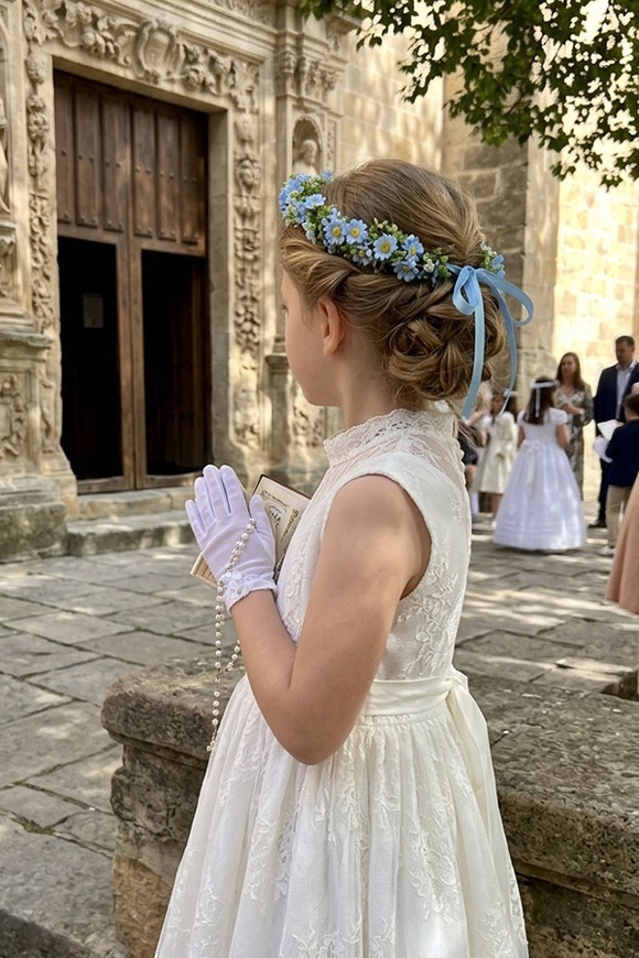 Dorothea Blue, komunijny wianek na głowę