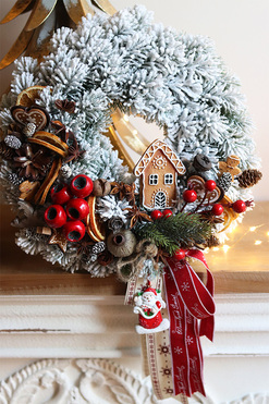 świąteczny wianek Piękno Świąt, śr.26cm