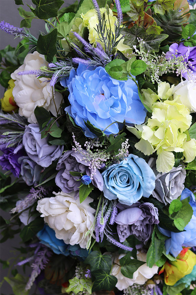 Blusilda Belia 2, niebiesko-zielona wiązanka nagrobna