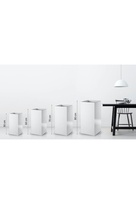 Square Tall, donica fiberglass w kolorze RAL