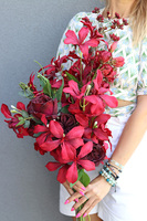 Bordowe Love, wysokiej jakości sztuczny bukiet do wazonu, dł.80cm