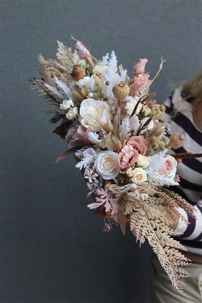 Autumn Beige Steel, jesienna kompozycja w naczyniu