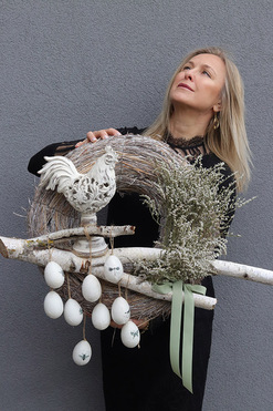 Coco Cottage, wielkanocny wianek na drzwi, rozp.70cm 