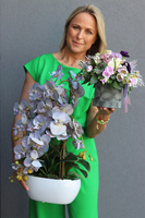 Fioletowa Impresja, flowerbox z goździkami