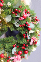 Christmas Exclusive Candy LED, świąteczny wianek z laskami cukrowymi