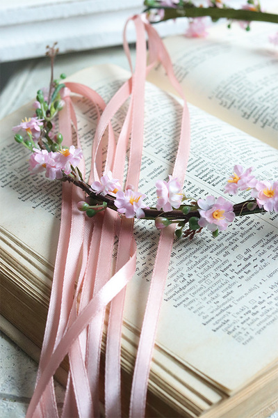 Dore Pink, komunijny wianek na głowę