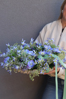 Pansy Blue, wiosenny wianek dekoracyjny