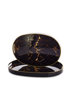 Magma Gold, stylowa taca melaminowa, kpl.2szt