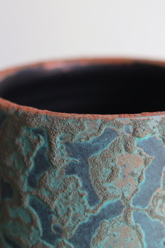 Clementino C, ceramiczny wazon, kolor miedziany