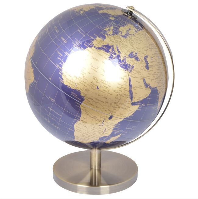Hogaro Blue C, globus na metalowej podstawie, śr.25cm 