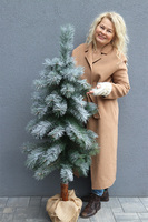 Silver Night, dekoracyjna choinka sztuczna w jucie