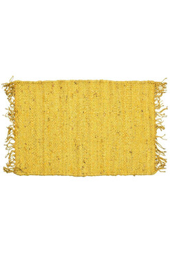 EcoEtno, dywanik bawełniany żółty, wym.60x90cm