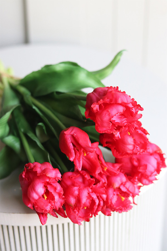 Novelty Amarant, bukiet gumowych tulipanów