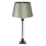 Tubo Slim, lampa stołowa, abażur biało-srebrny stożek, wys.70m