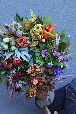 Kolorowe Niebo, komplet dekoracji nagrobnych, kompozycja + wieniec