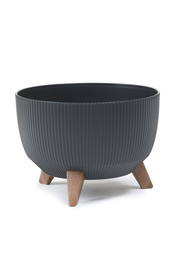 Roma Eco Jumper, osłonka doniczka na nóżkach, antracyt