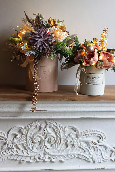 świąteczny flowerbox, Cappuccino Ballerina