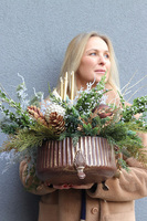 Amber Eve, złoty stroik świąteczny