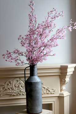 Forsycja Roseum, sztuczny kwiat na gałązce, różowa 6szt, dł.120cm