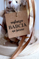 Teddy Beige, kompozycja pod szklanym kloszem