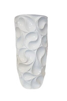 Fiberglass donica cygaro White Mar, wym.35x35x64cm