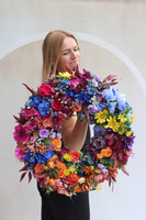 Bella Estate, tęczowy wianek kwiatowy