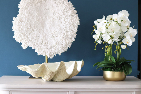 Goldi, elegancki storczyk w złotej misie, wys.52cm