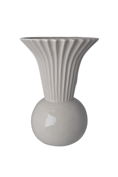Lilith, ceramiczny wazon, beżowyy, wym.18x18x25cm