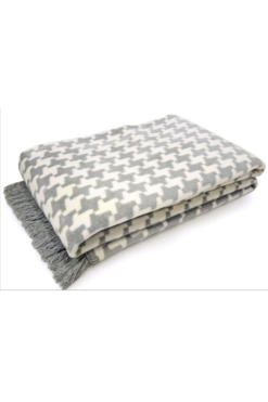 Pepita Szara, mięciutki koc pled w pepitkę, wym.150x200cm