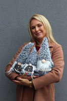 XMAS Grey, figurka świąteczna skrzat