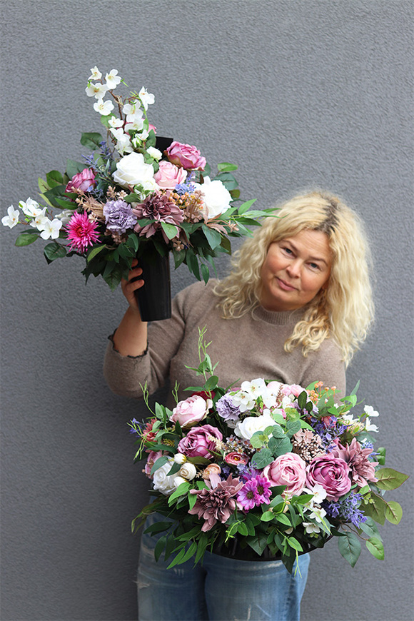 Pamięć 2, zestaw dekoracji nagrobnych, kompozycja + bukiet