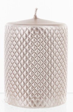 świąteczna świeca Cadiz, Rose Gold, wym.12x9x9cm