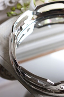 Lux Villa Silver Glamour, okrągła lustrzana taca