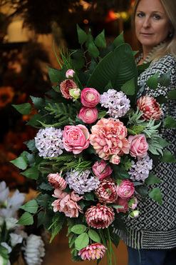 Georite, elegancka wiązanka nagrobna, dł.69cm 