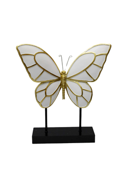 White Butterfly, figurka dekoracyjna Motyl, wym.32.5x30cm