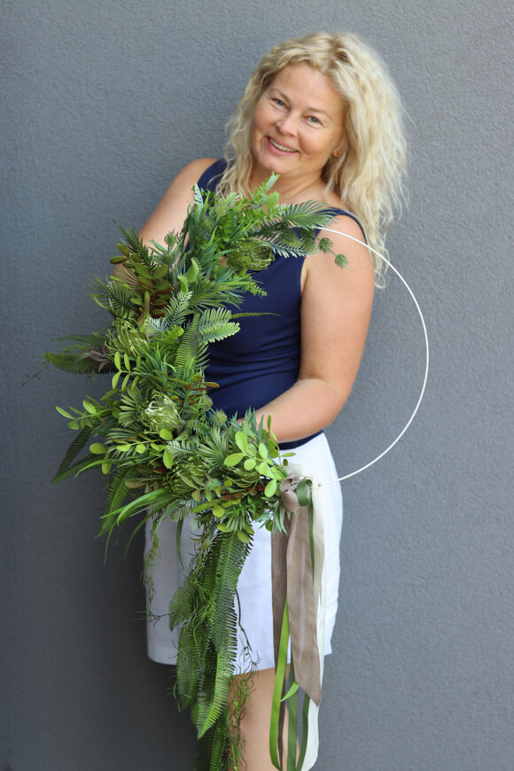 Subtelle Green Me, zielony wianek na obręczy