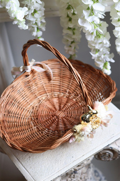 brązowy koszyczek wielkanocny, Dukana, wys.28cm  