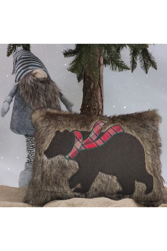 Christmas Mood, poszewka dekoracyjna świąteczna, Miś