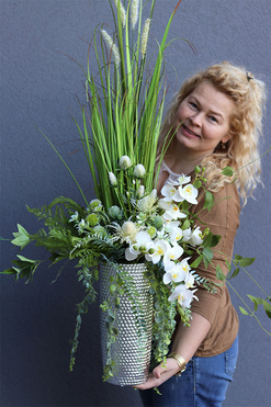 kompozycja w wysokim wazonie, Villano Losa 2, wys.110cm  