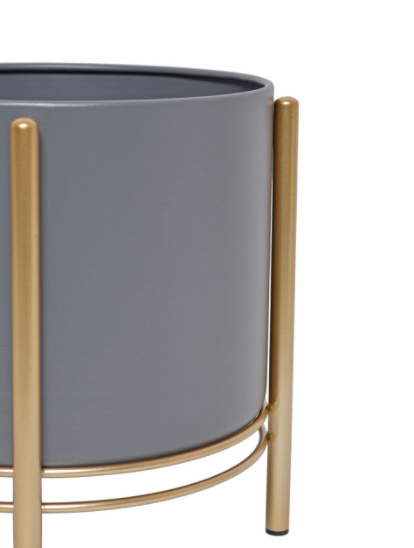 Grey&Gold A, komplet 3 osłonek / kwietników, wym.9x19x28/25x25x29/28x28x30cm