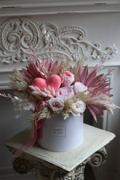 Love Day, welurowy flowerbox z suszem